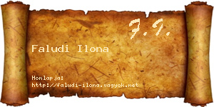 Faludi Ilona névjegykártya